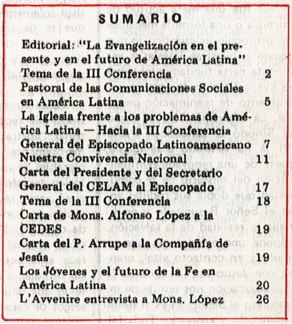 Tabla de Contenido