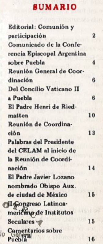 Tabla de Contenido