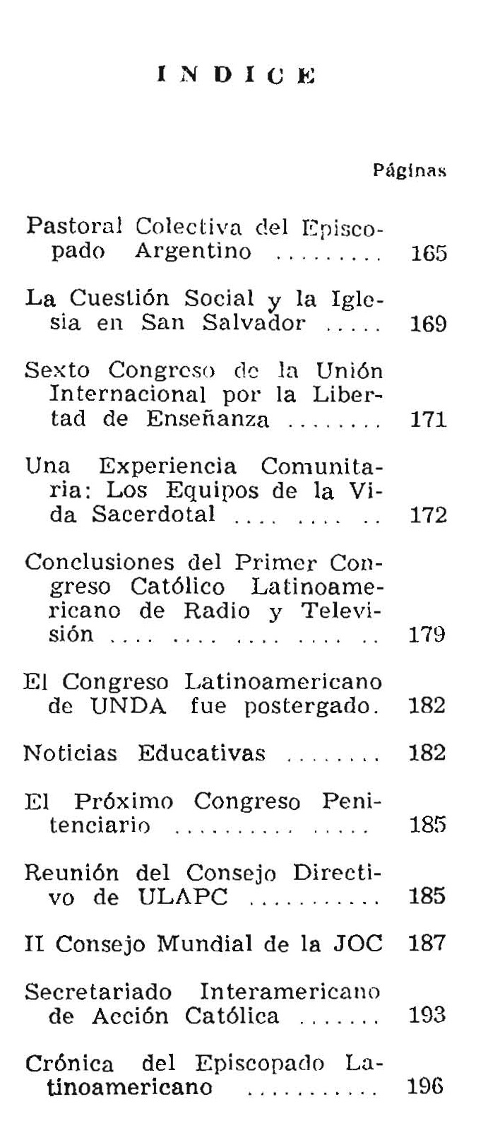 Tabla de Contenido