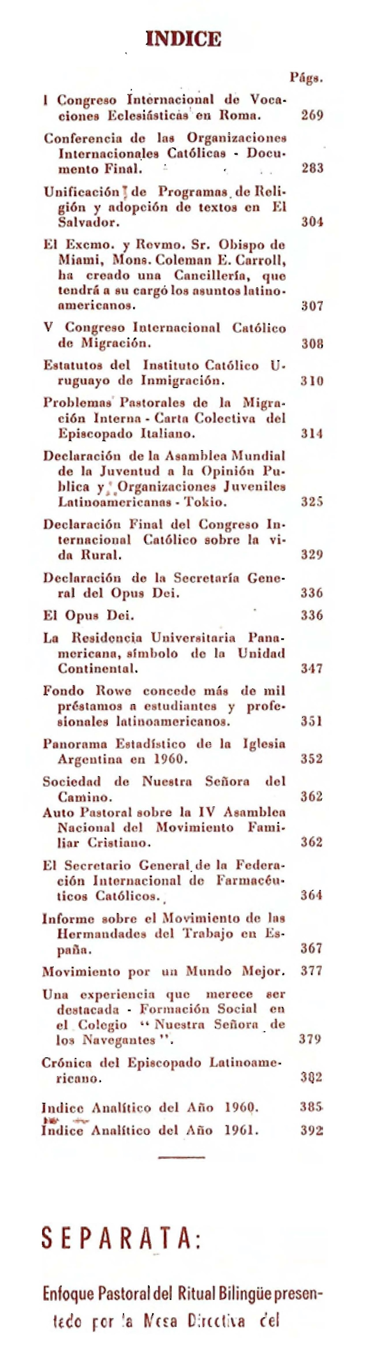 Tabla de Contenido