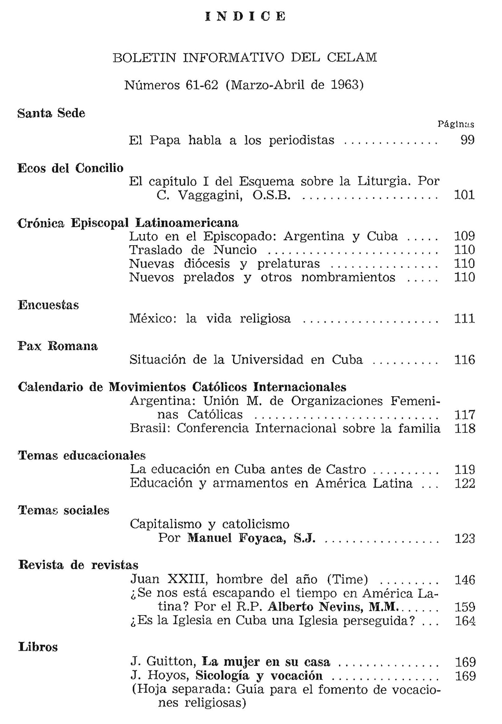 Tabla de Contenido