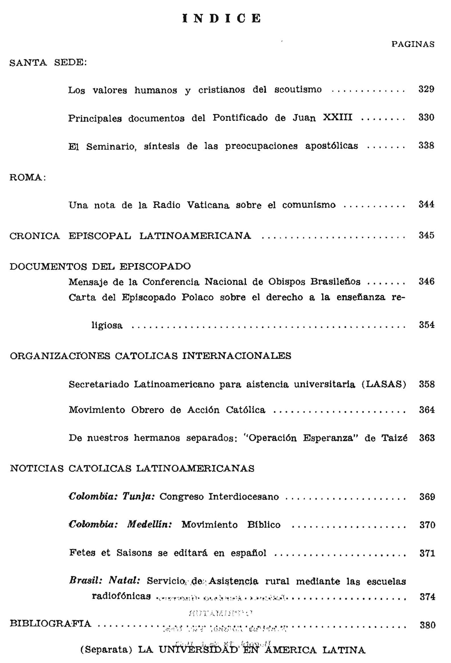 Tabla de Contenido