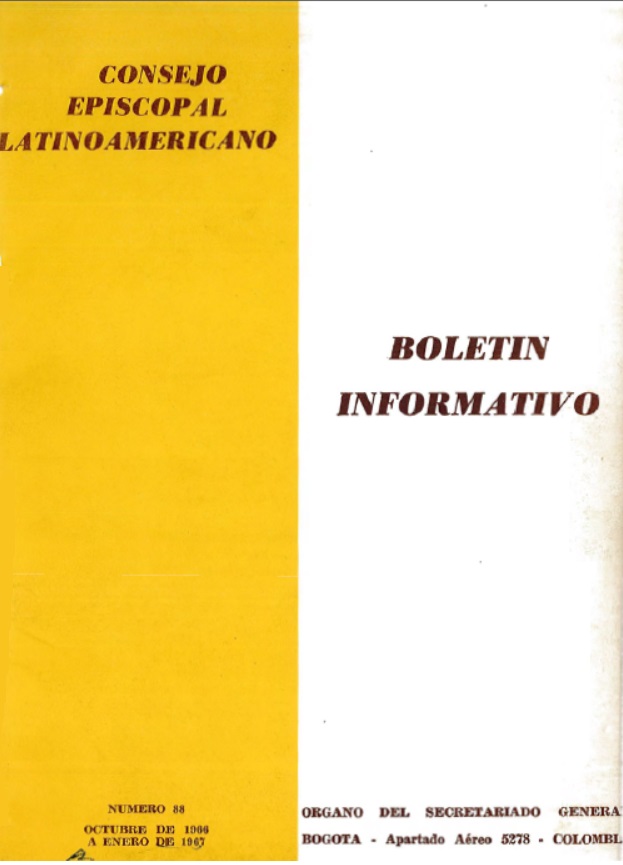 					Ver Núm. 88 (1967): Boletín Informativo CELAM
				